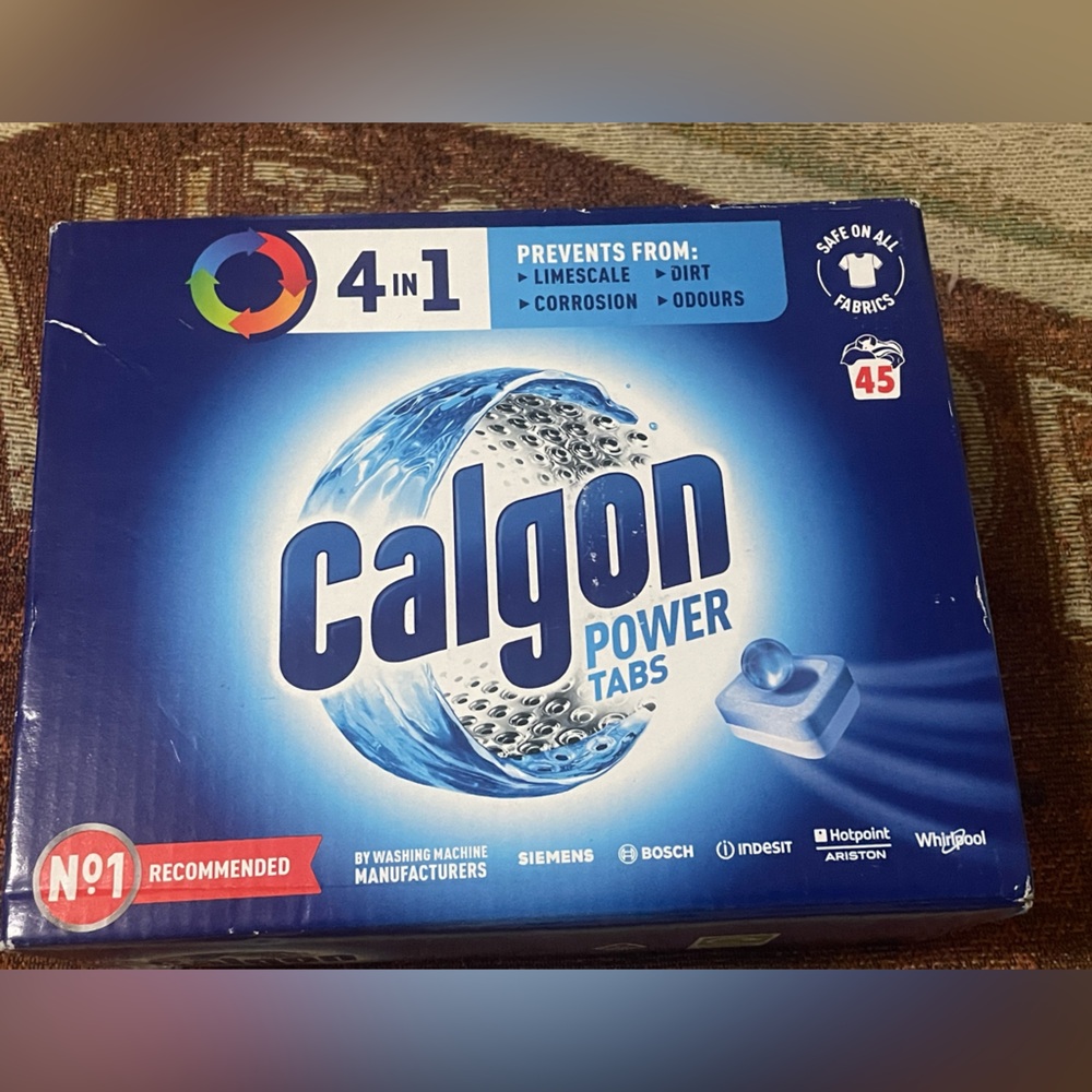 Box of 45 Calgon Power Tablets for Washing Machines 4-in-1 NEW Free Shipping!